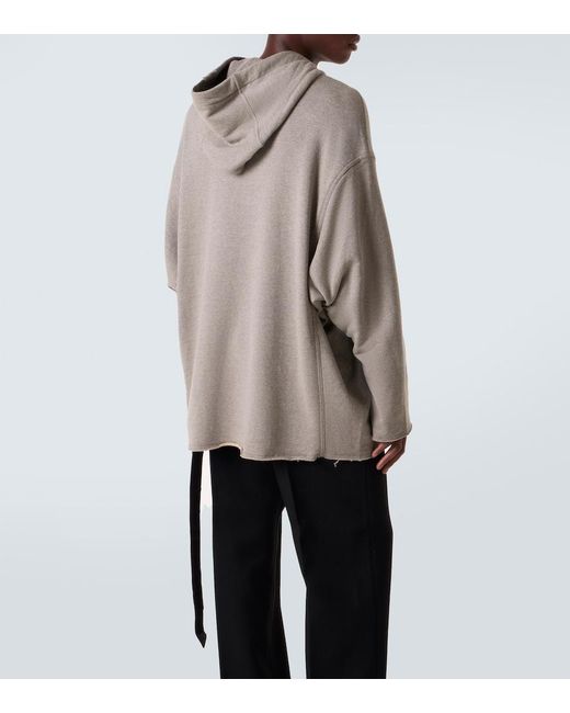 Rick Owens Natural Peter Cotton-Blend Hoodie for men