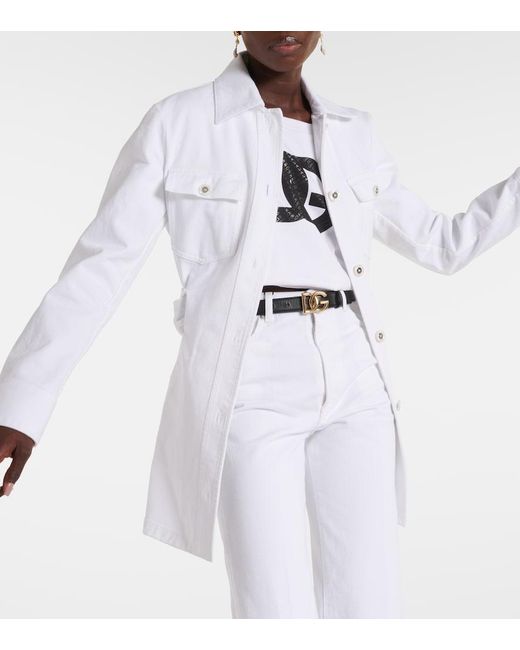 Dolce & Gabbana Blue Belted Denim Jacket