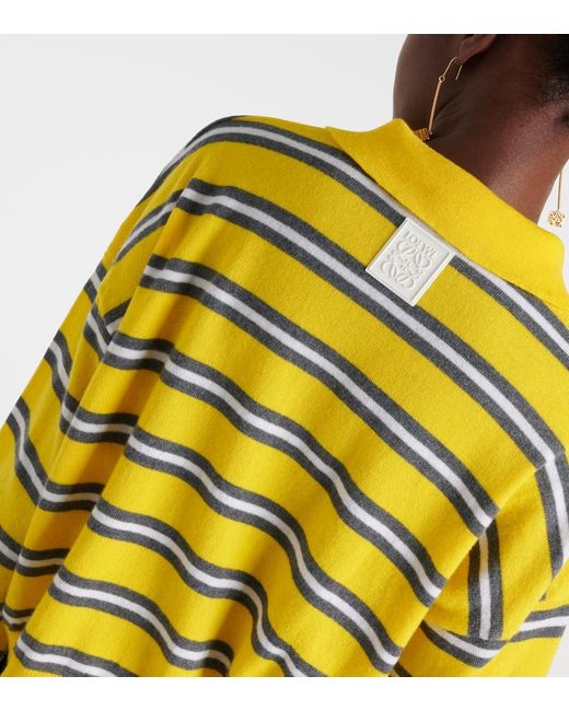 Loewe Yellow Polopullover aus Wolle