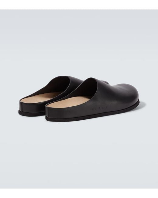 Zuecos De Piel Common Projects de hombre de color Black