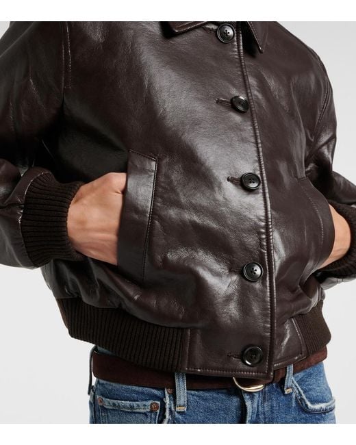 Citizens of Humanity Black Lola Leather Bomber Jacket