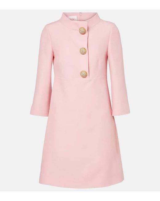 Valentino Pink Minikleid Aus Crepe Couture Mit Kristallen
