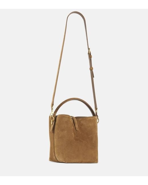 Saint Laurent Natural Bucket Bag Le 37 Small Aus Veloursleder