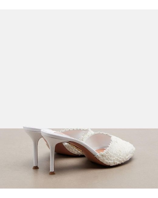 Aquazzura White Rio Flirt Mules
