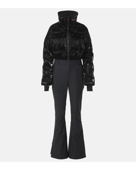 Perfect Moment Black Helen Flared Down Ski Suit