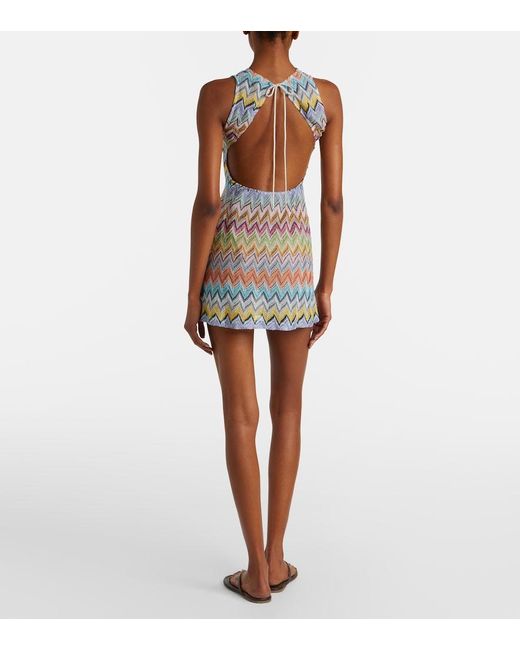 Missoni Multicolor Zigzag Lame Minidress
