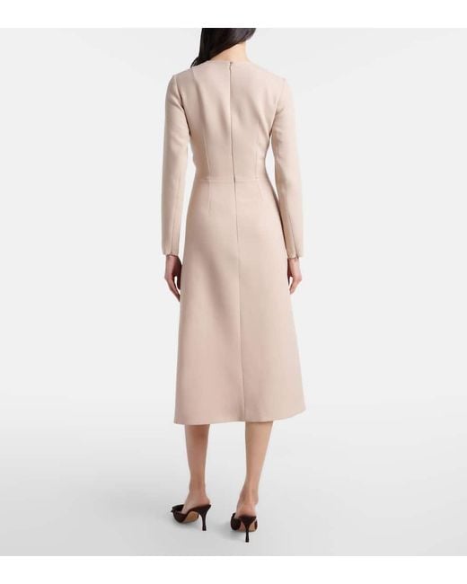 Robe Midi Elta En Crepe De Laine Emilia Wickstead en coloris Natural