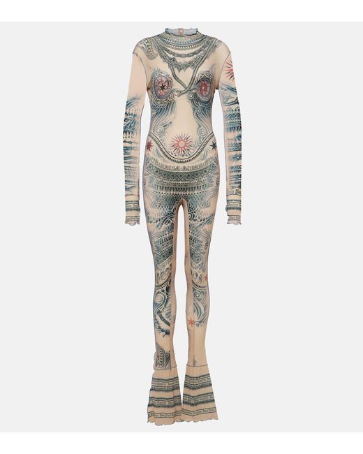 Mono Sun Tattoo de malla estampado Jean Paul Gaultier de color Multicolor