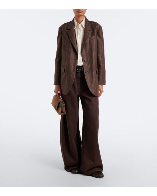 Brunello Cucinelli Brown Monili Wide-Leg Jeans