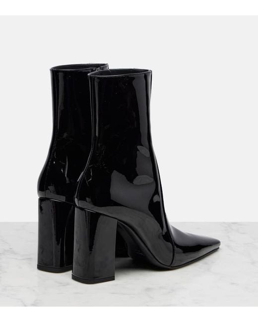 Botines Rainer 90 De Charol Saint Laurent de color Black