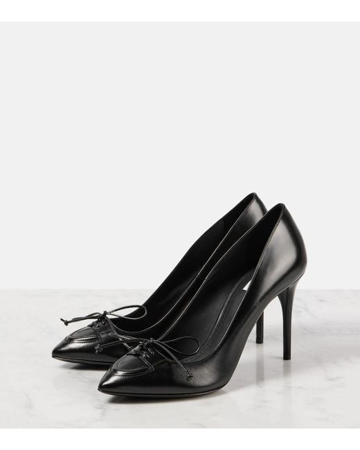 Alaïa Black 90 Leather Pumps