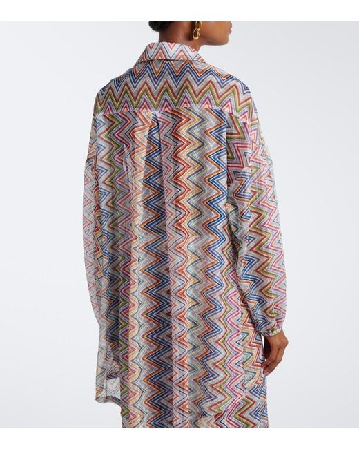 Camisa Oversized En Zigzag Missoni de color Multicolor