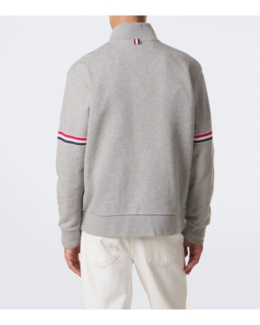 Thom Browne Gray Cotton Pique Sweatshirt for men