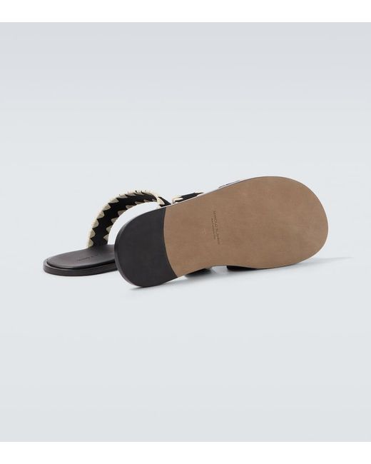 Manolo Blahnik Black Nello Suede Sandals for men