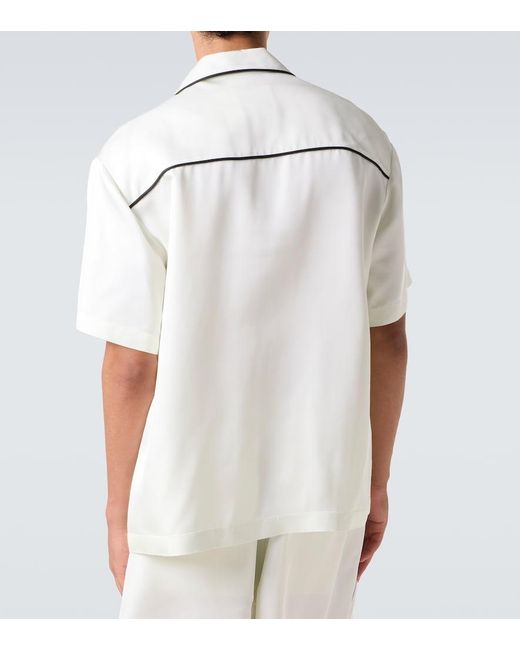 Jil Sander White Oversized Bowling Shirt for men