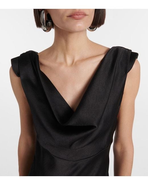 Vince Black Draped Maxi Dress