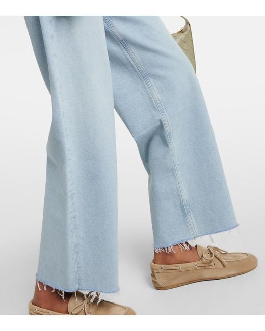 Agolde Blue High-Rise Wide-Leg Jeans Ren