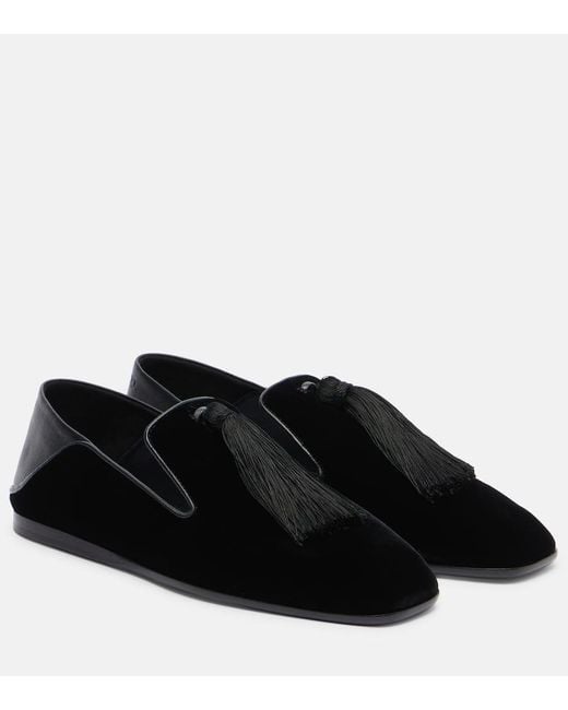 Zapatos Slip-On Eliot Slipper De Terciopelo Jimmy Choo de color Black