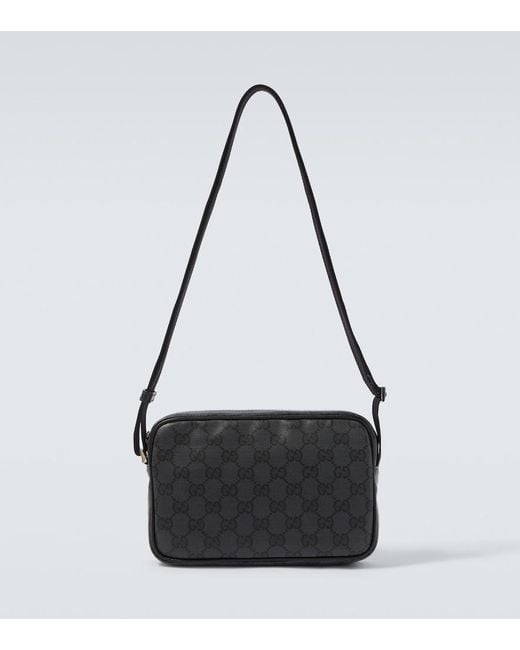 Gucci Black Essence Mini Gg Canvas Crossbody Bag for men