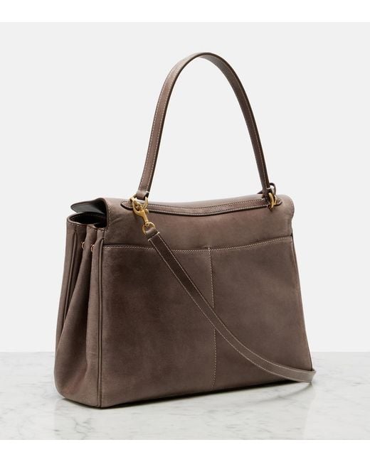 Balenciaga Brown Rodeo Medium Leather Shoulder Bag