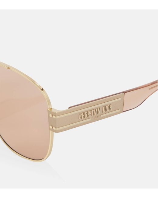 Dior Pink Diorsignature A3u Aviator Sunglasses