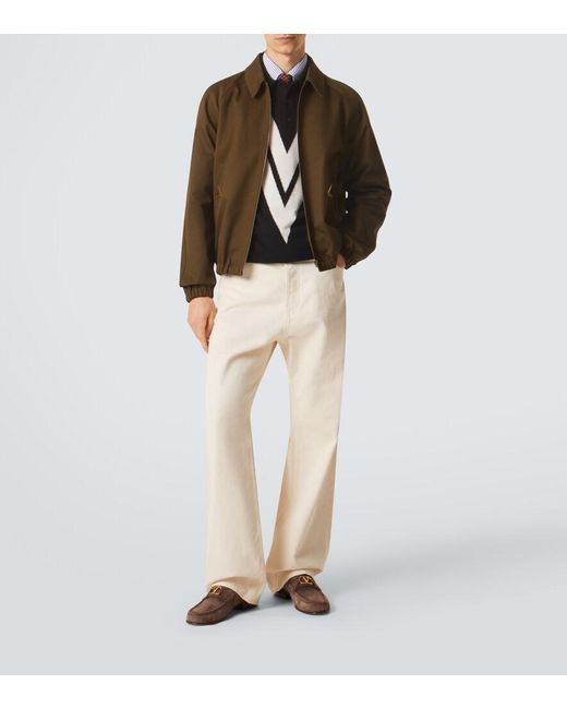 Valentino Blue Virgin Wool Polo Sweater for men