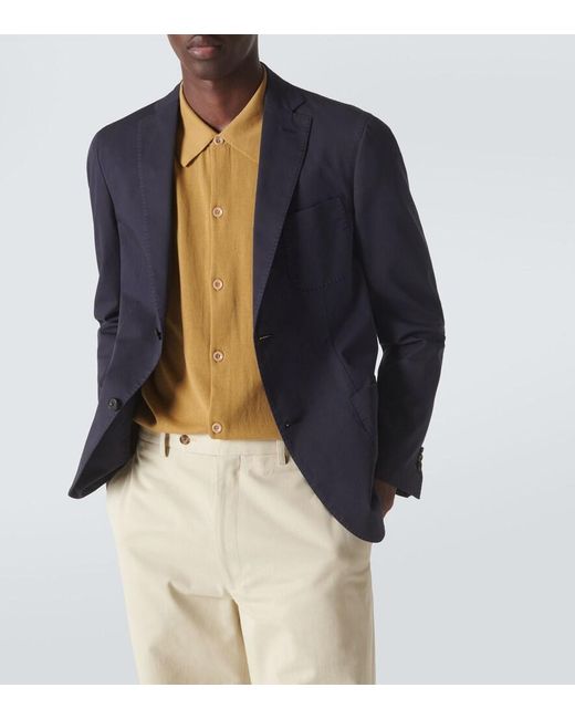 Slowear Blue Cotton-Blend Blazer for men