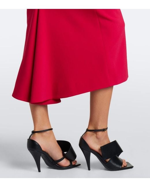 Givenchy Red Crepe Cady Midi Dress