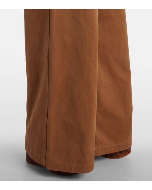 Pantaloni A Gamba Larga di Chloé in Brown