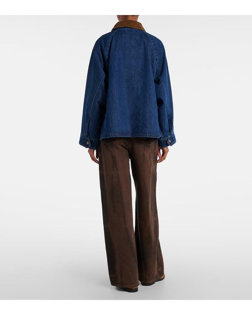 Polo Ralph Lauren Blue Corduroy-Trimmed Denim Jacket