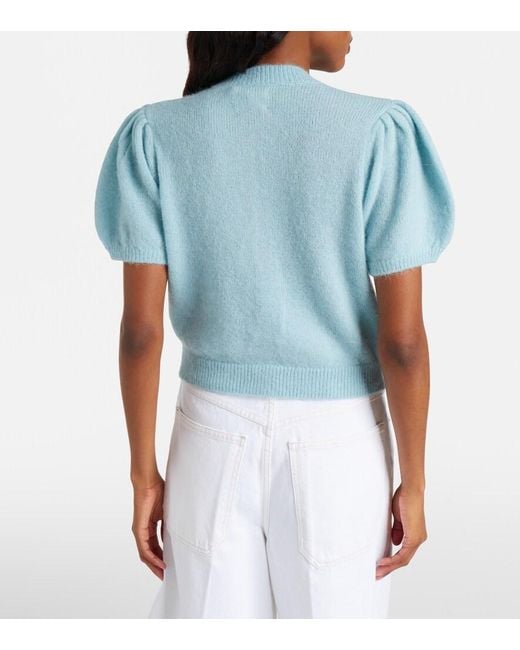 Doen Blue Anisa Alpaca And Wool-Blend Cardigan