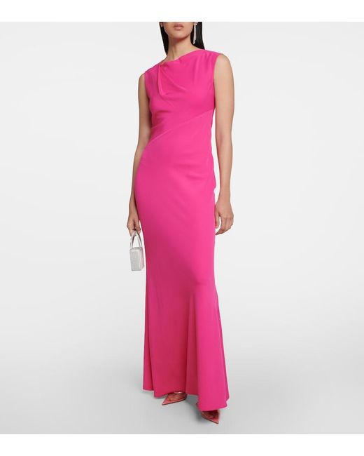 Roland Mouret Pink Cady Gown