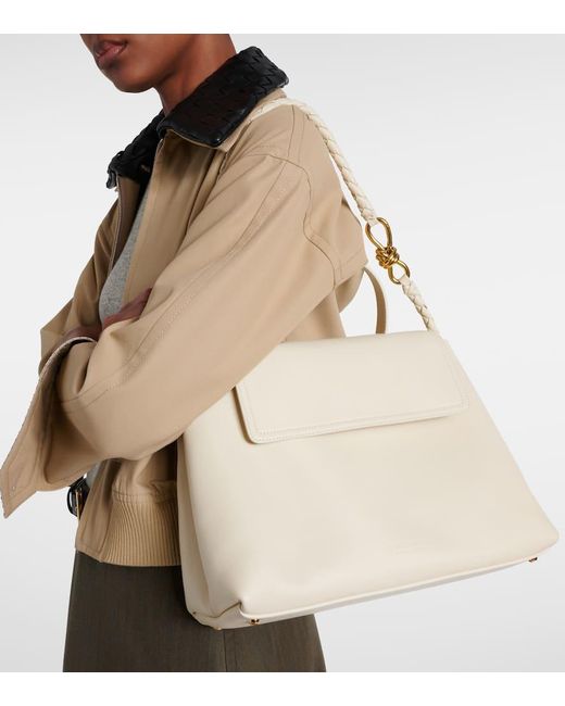 Bottega Veneta Natural Tote Bag Ciao Ciao Medium Aus Leder