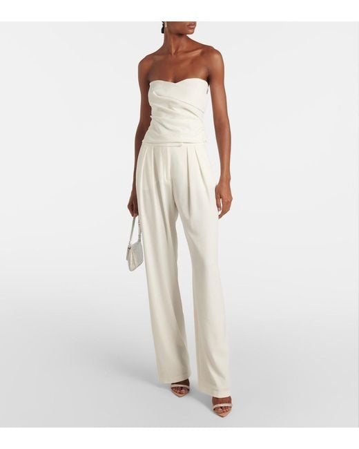 The Sei White Pleated Crepe Top