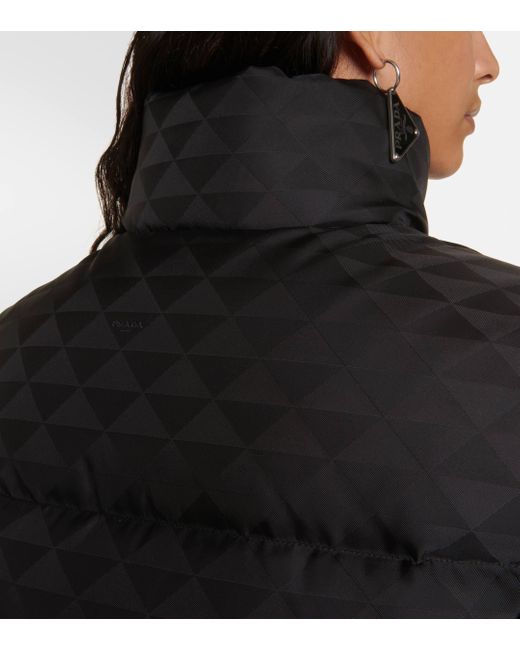 Prada Black Re-nylon Cropped Down Jacket