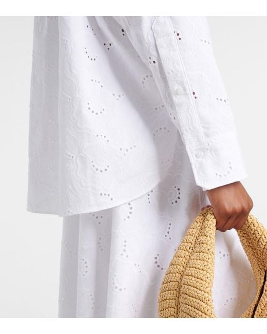 Dorothee Schumacher White Summer Blossom Broderie Anglaise Shirt