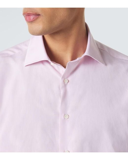 Canali Pink Cotton Shirt for men