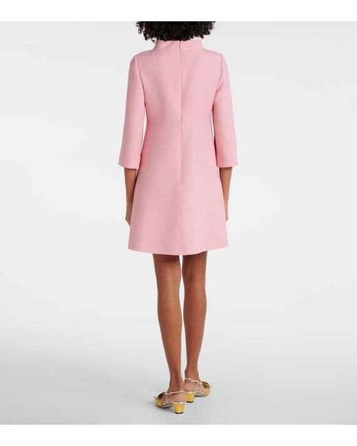 Valentino Pink Minikleid Aus Crepe Couture Mit Kristallen