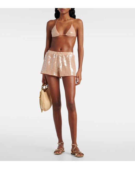Short Marylin A Sequins Oseree en coloris Natural