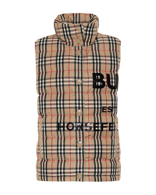 Burberry Multicolor Horseferry Print Vintage Check Puffer Gilet