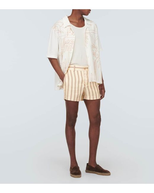Shorts a rayas King & Tuckfield de hombre de color Natural