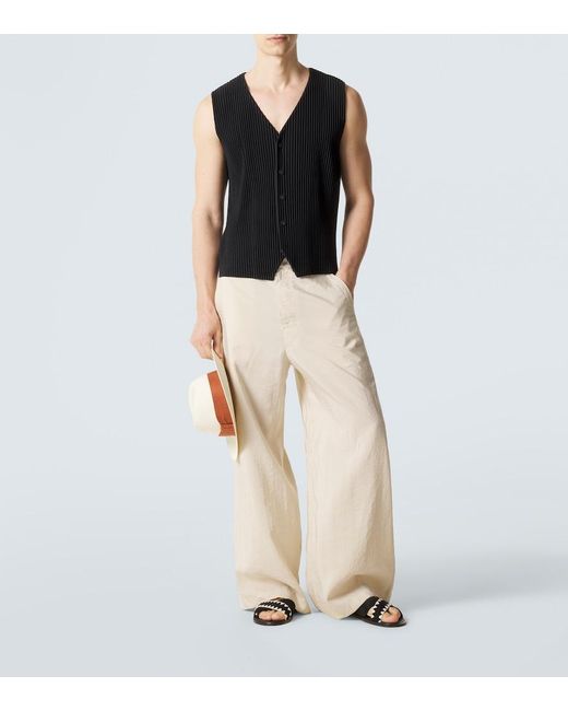Manolo Blahnik Black Nello Suede Sandals for men