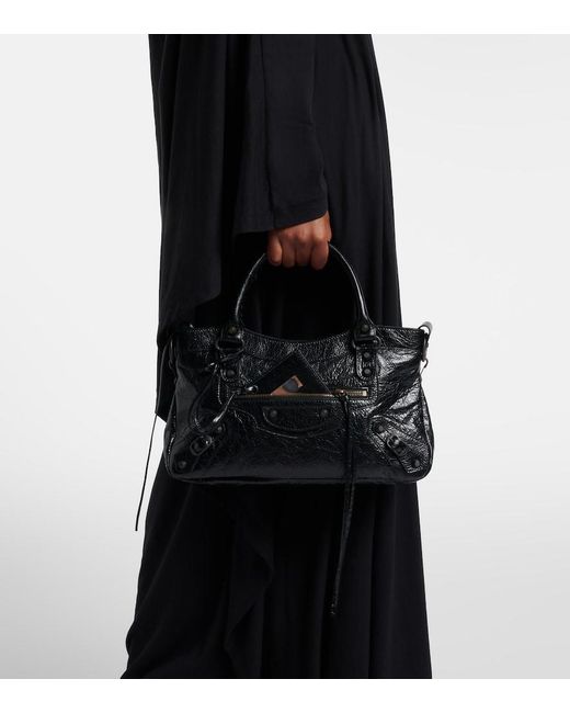 Balenciaga Black Le City Small Leather Top-Handle Bag