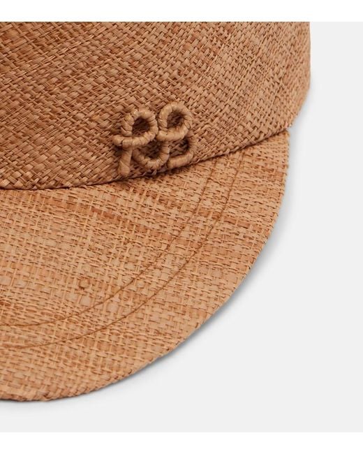 Ruslan Baginskiy Brown Logo Straw Visor