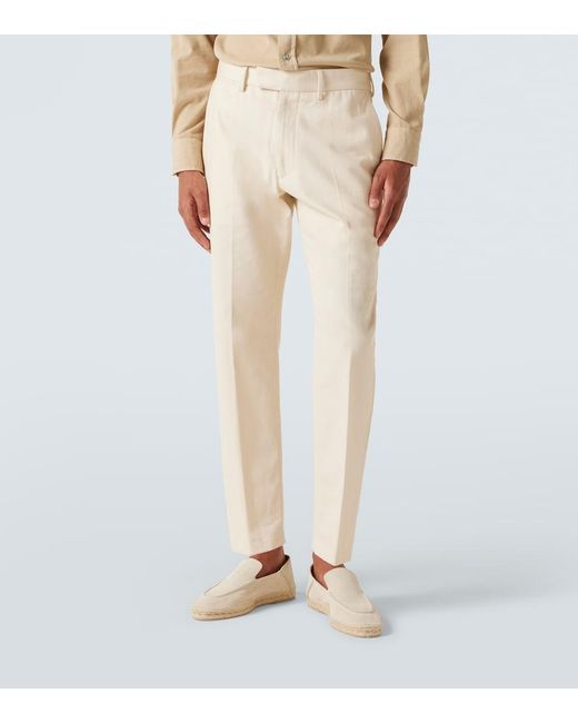 Tom Ford Natural Cotton Drill Chinos for men
