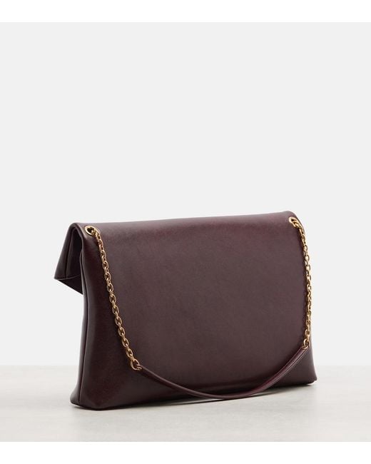 Saint Laurent Purple Cassandre Xxl Leather Shoulder Bag