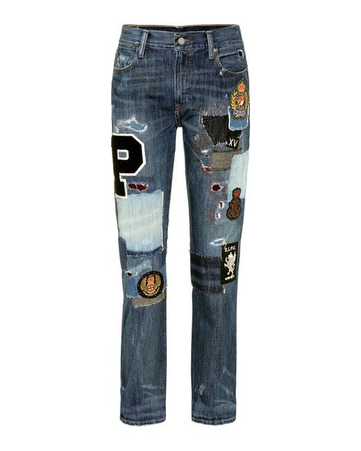 Polo Ralph Lauren Blue Patchwork Jeans