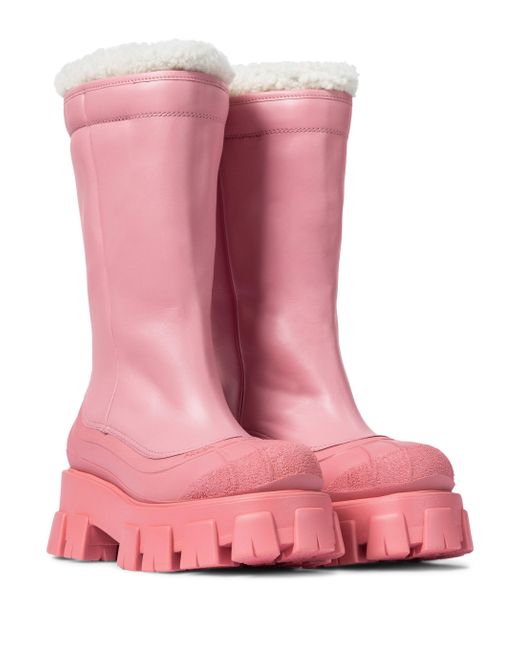prada shearling boots
