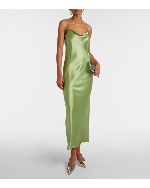 Abito Lungo Shiny Statement di Dorothee Schumacher in Green