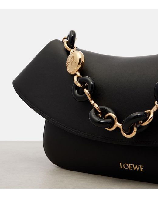 Loewe Black Schultertasche Ola Medium Aus Leder